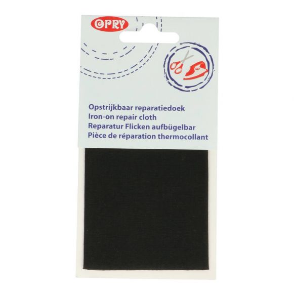 Opstrijkbaar reparatiedoek - zwart - Opry